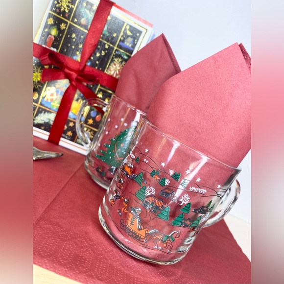 Vintage Christmas Bundle Restoration Hardware Silver Candle Holder, Cards, Mugs - Picture 4 of 11